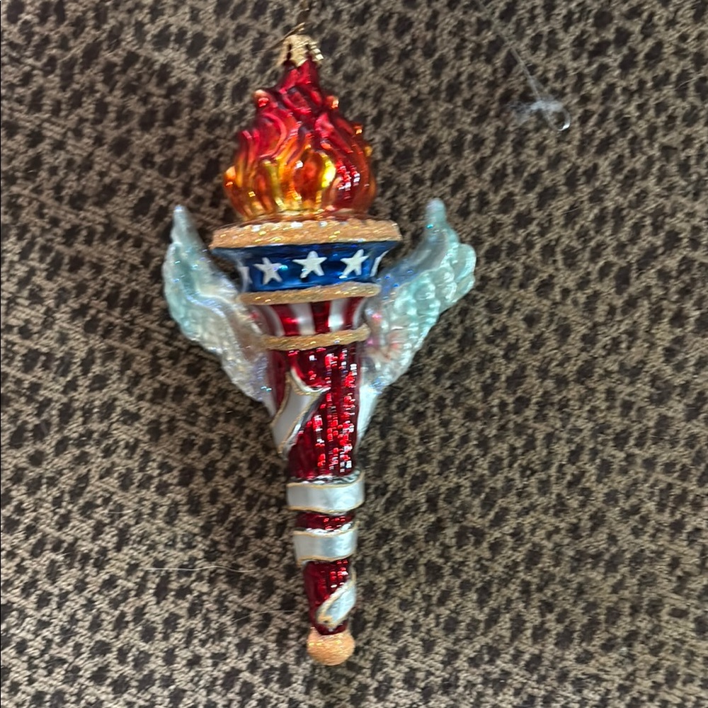 Christopher Radko Patriotic Torch Ornament